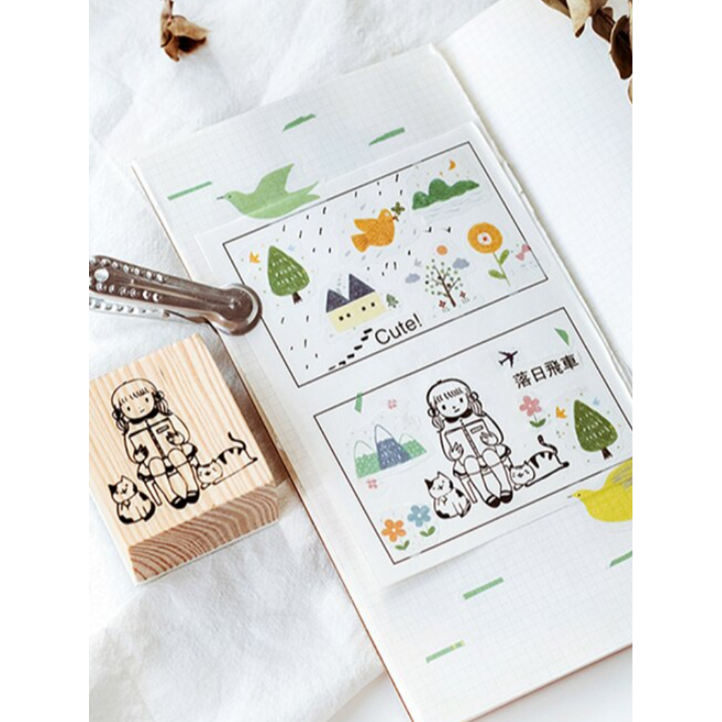 Candy Poetry Daily Life Wooden Stamp