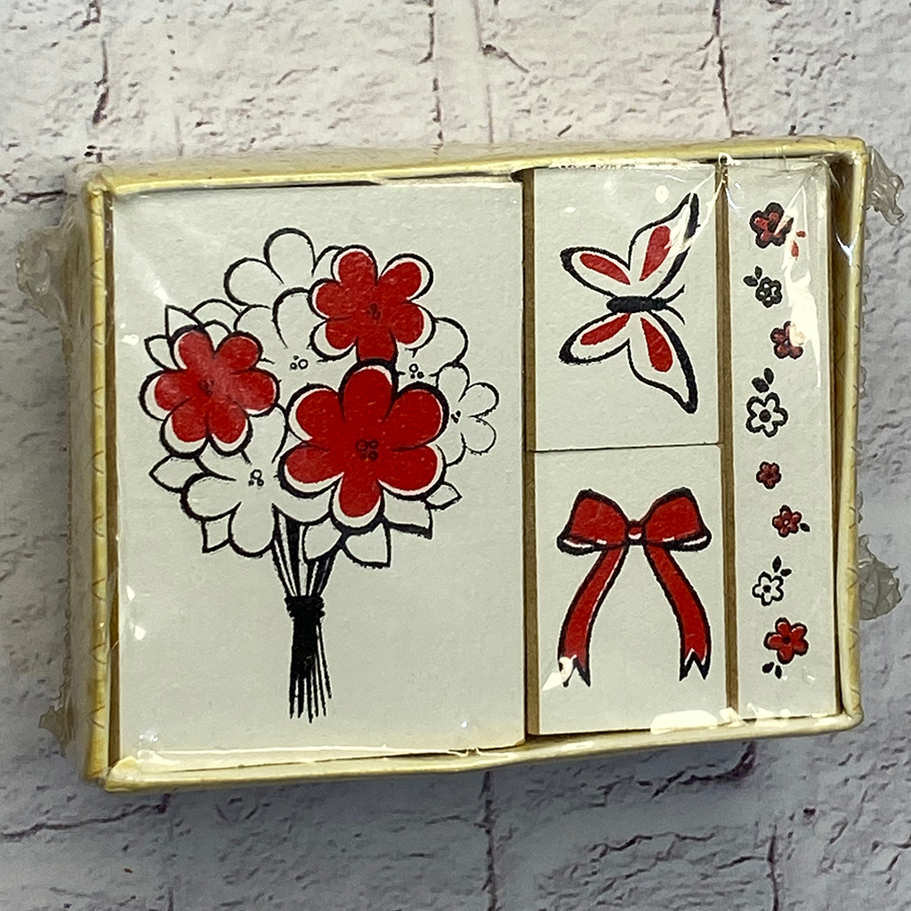 Somssi Rubber Stamp Set - Red And White