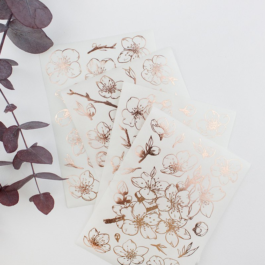 Loidesign Rose Gold Washi Sticker - Red Pink Fragrance