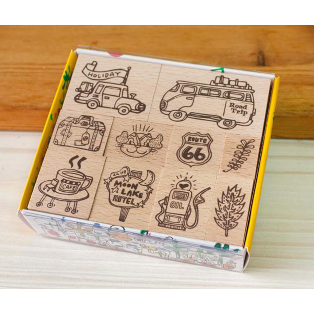 Micia X Monkey Cookies Stamp Set - Road Trip