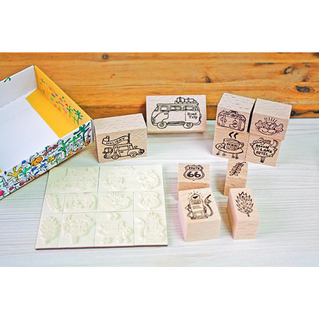 Micia X Monkey Cookies Stamp Set - Road Trip