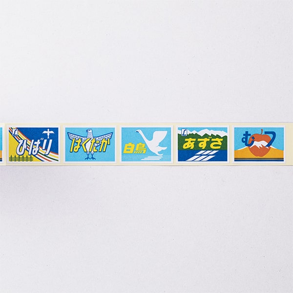 Traveler&#39;s Factory Roll Sticker Limited Express Train Headmark Square