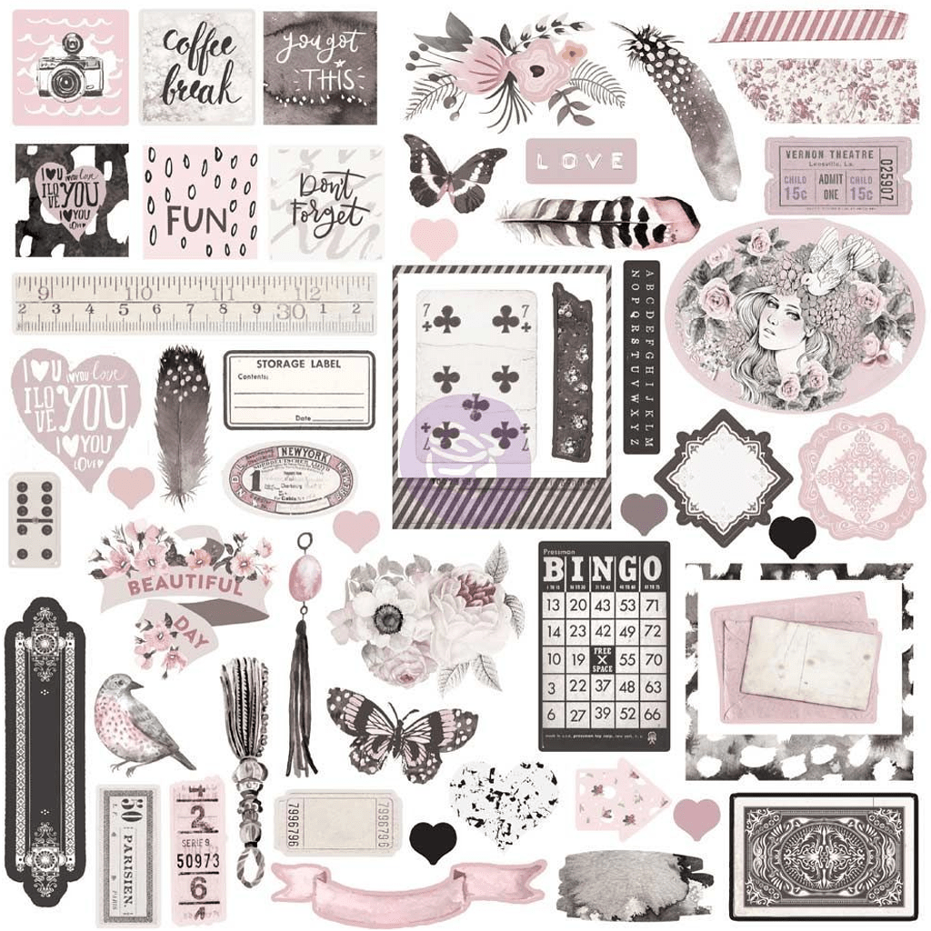 Prima Marketing Ephemera Rose Quartz