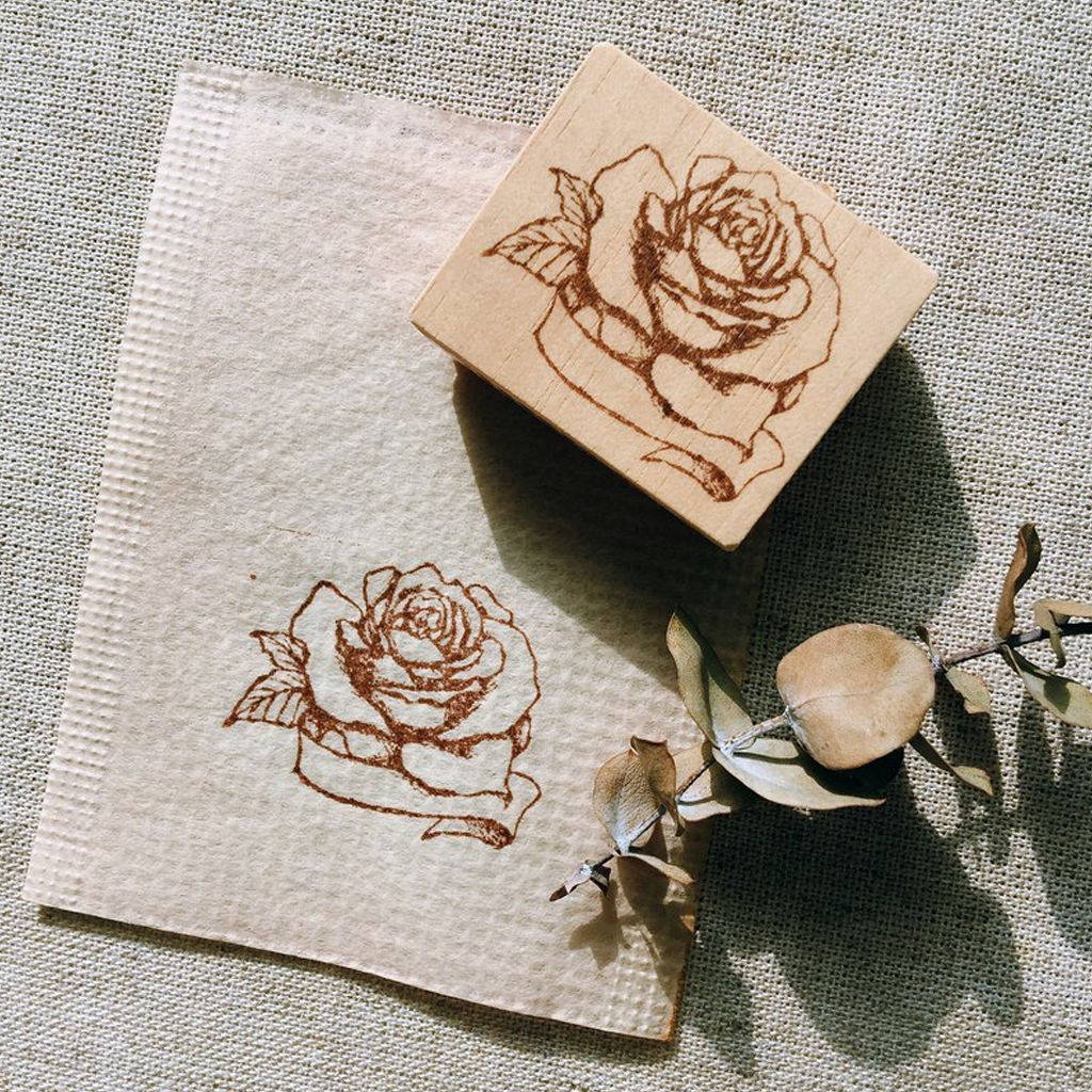 Yusworld Rubber Stamp - Rose Flower