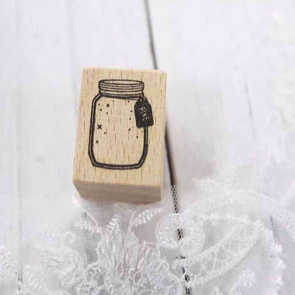 Rubber Stamp Pine Jar