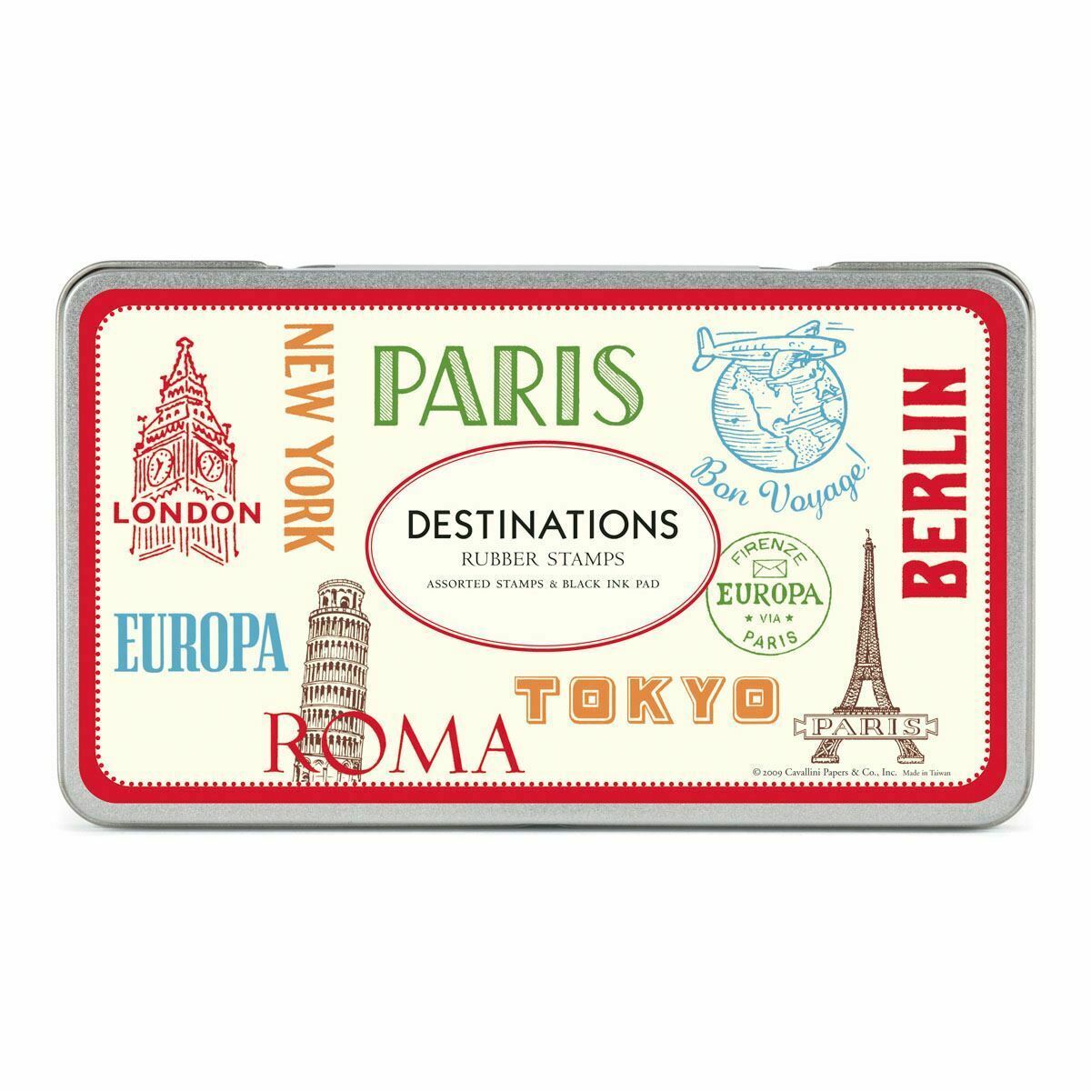 Cavallini & Co. Destinations Stamp Set