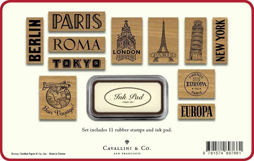Cavallini &amp; Co. Destinations Stamp Set