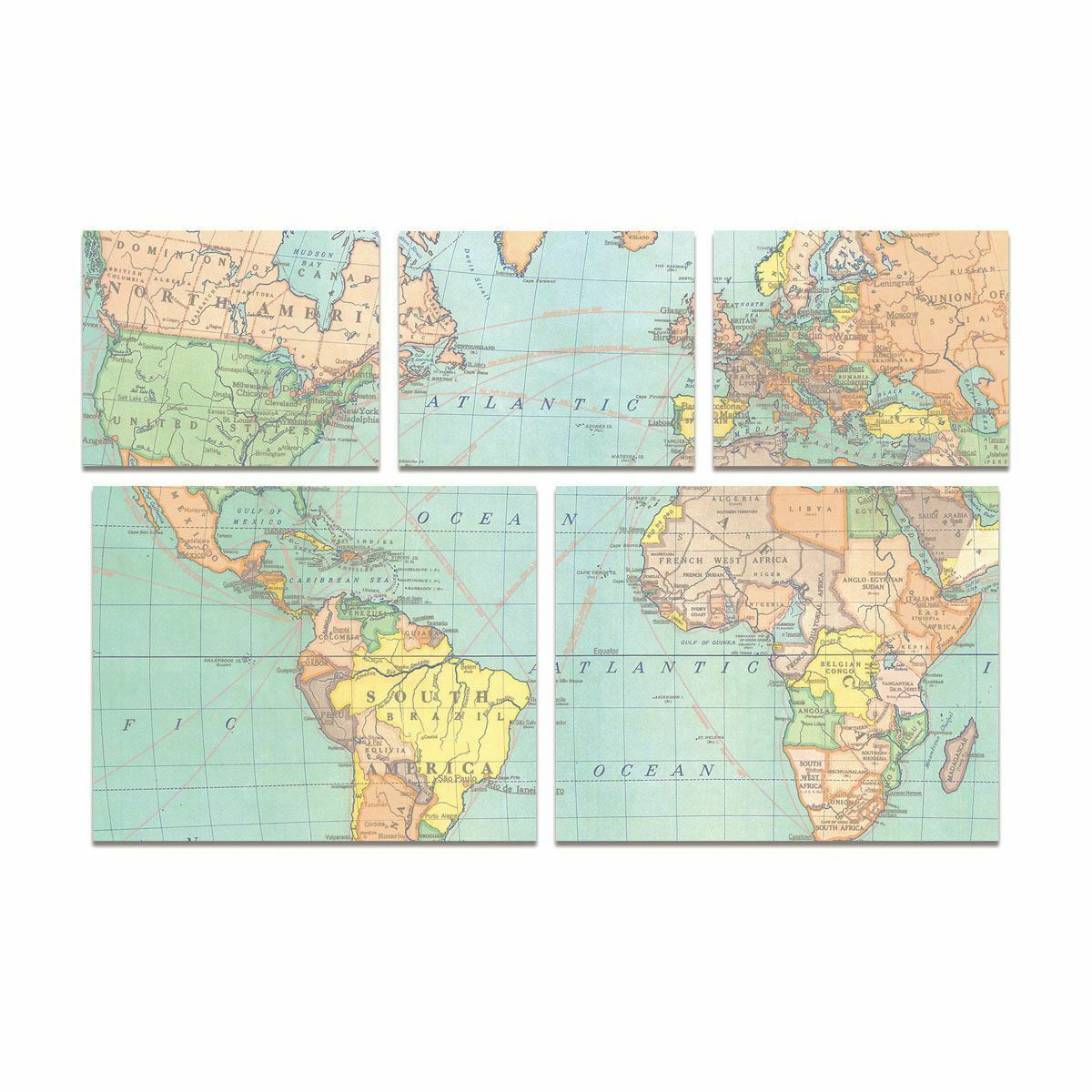 Cavallini &amp; Co. Vintage Maps Sticky Notes