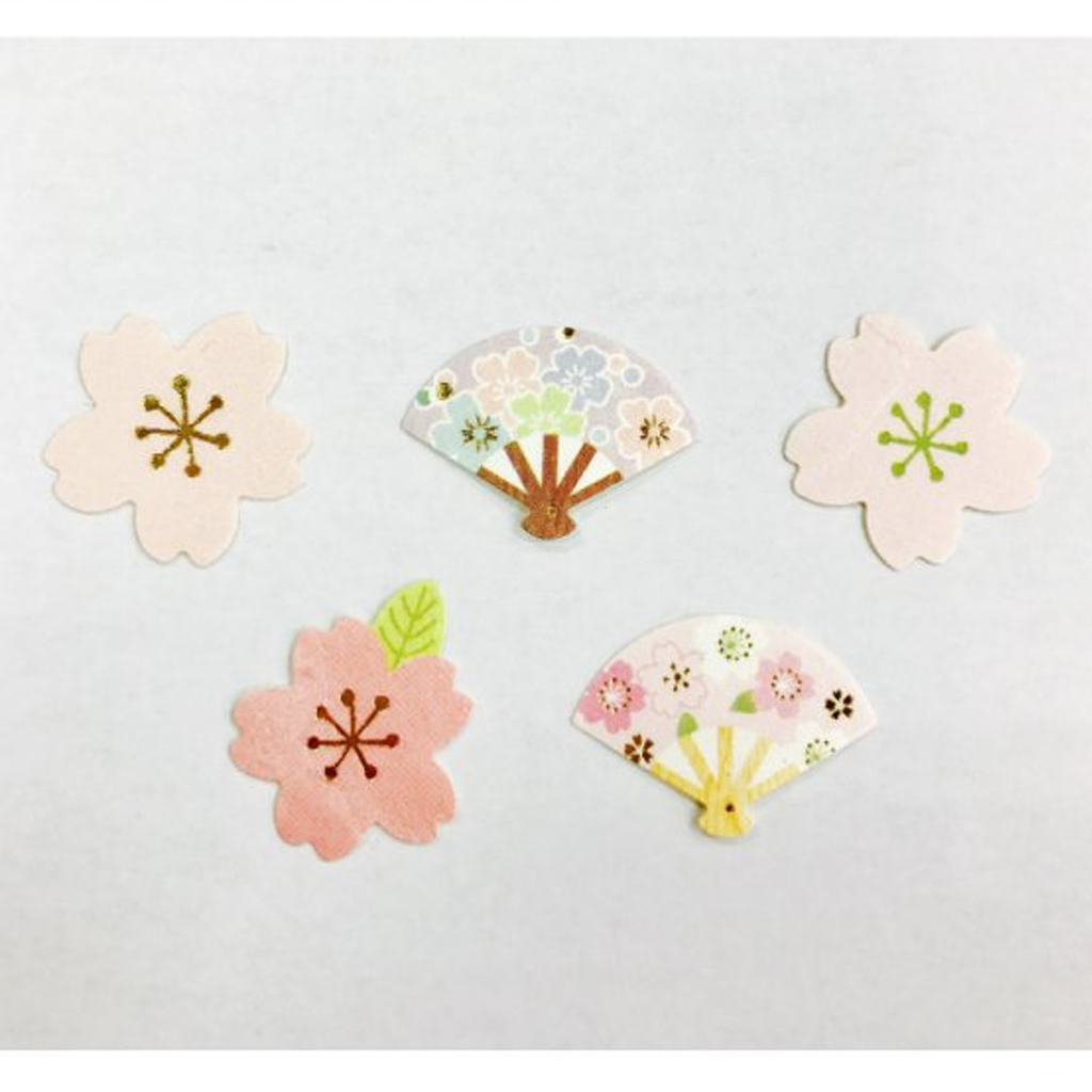 Active Corporation Sakura And Fan Flake Sticker