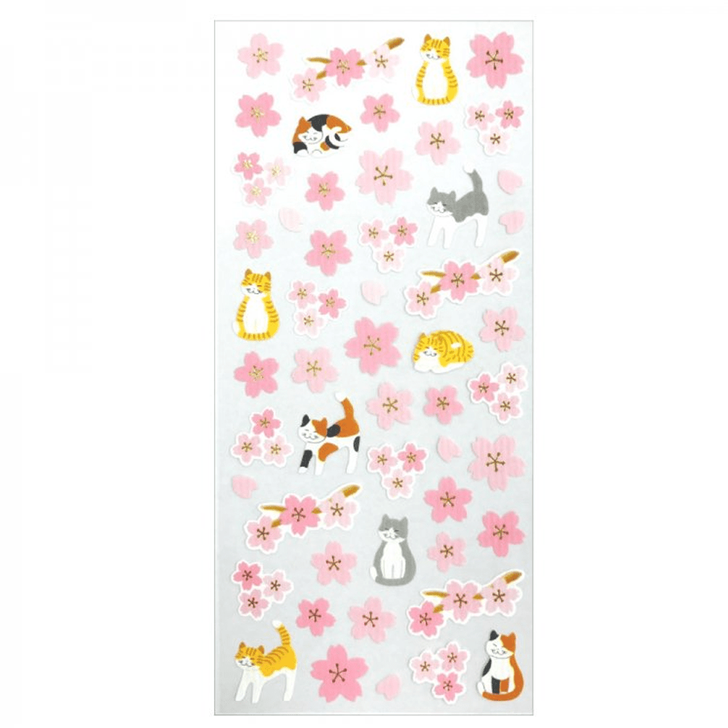 Active Corporation Sticker - Sakura & Cat