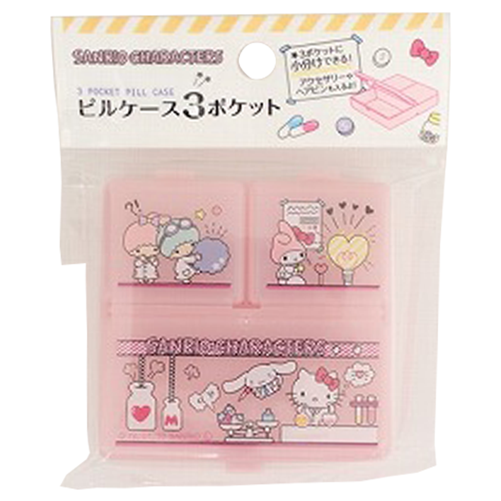 Sanrio Characters 3 Pocket Pill Case