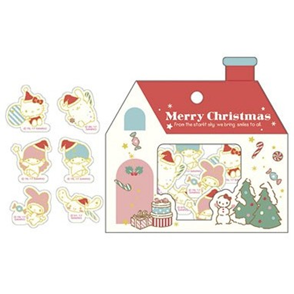 Christmas Flake Sticker Sanrio Characters