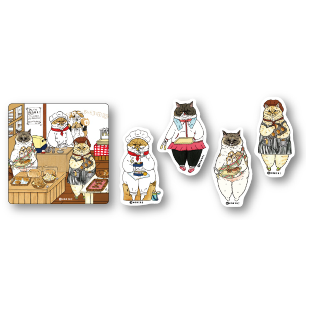 A Mysterious Cat World Can Sticker (Sasakama Bakery)