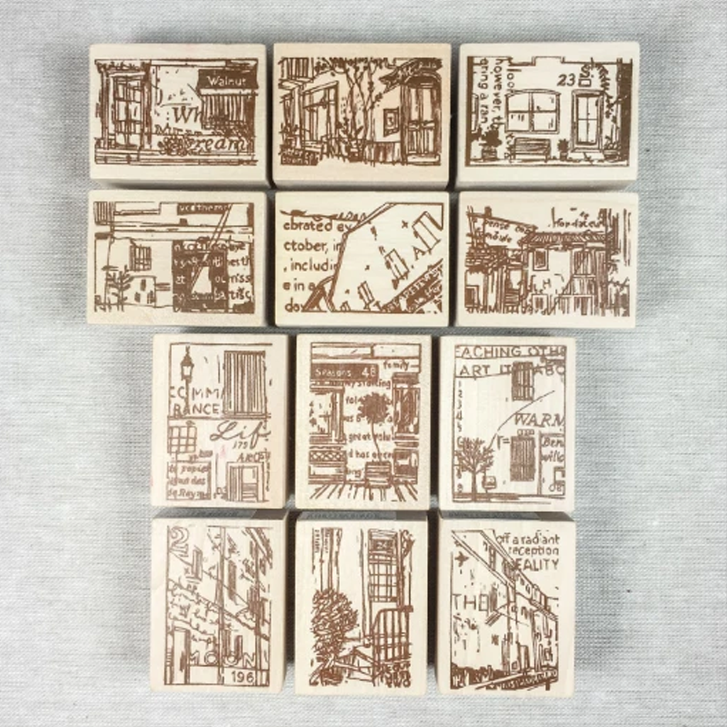 Chamil Garden Limited Edition Rubber Stamp Set Scene