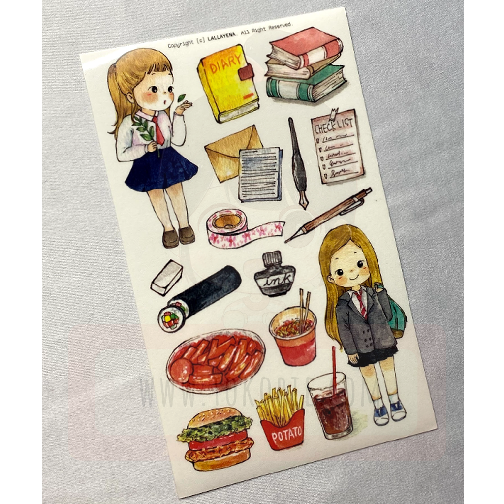 Lallayena Decoration Sticker - School Girl