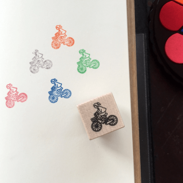Plain Rubber Stamp - Cycling