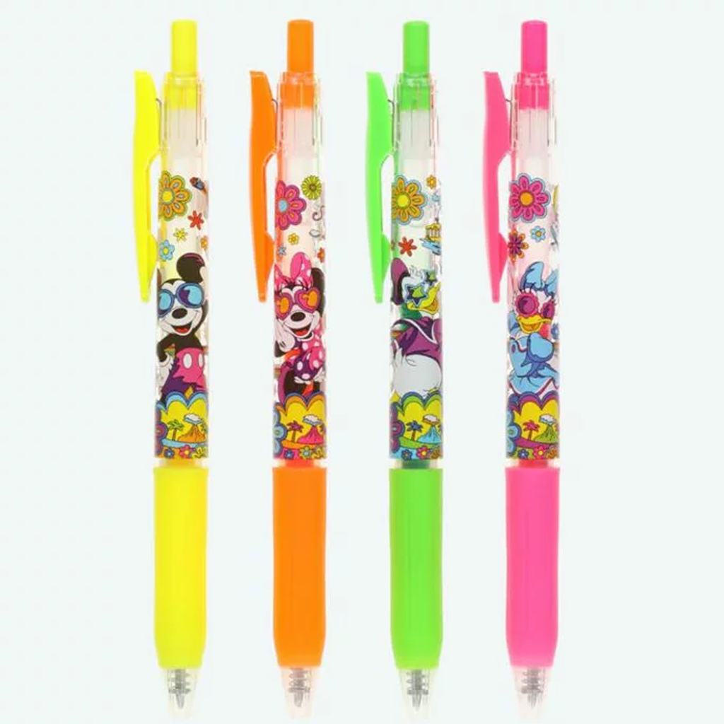 Tokyo Disney Resort Sarasa Clip Pen Set 4 Disney Characters