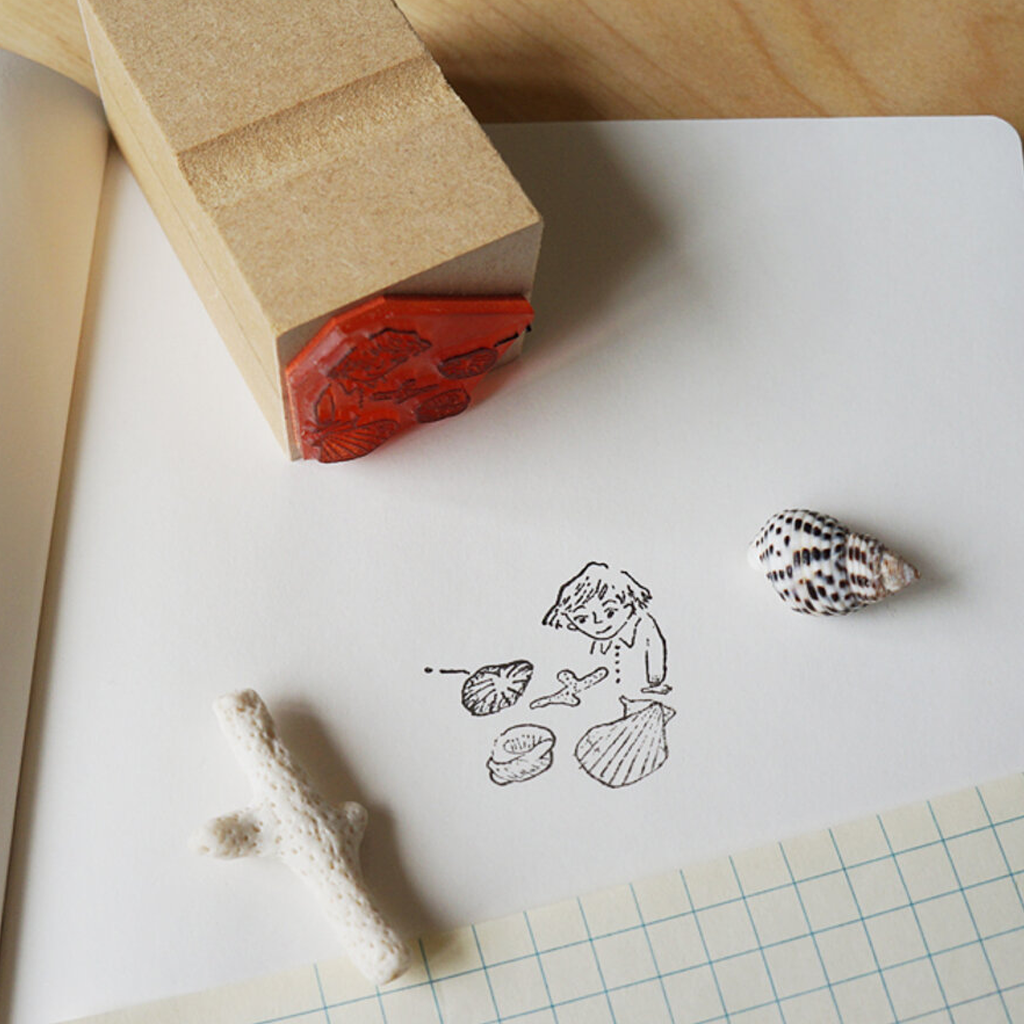 Tree Books Rubber Stamp - Shellfish And Me