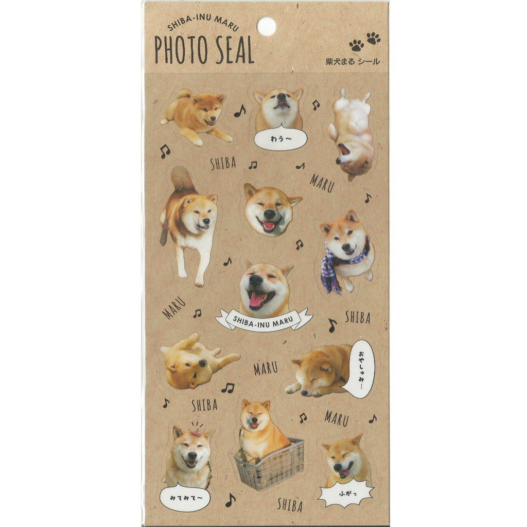 Shiba-Inu Maru Photo Seal Sticker