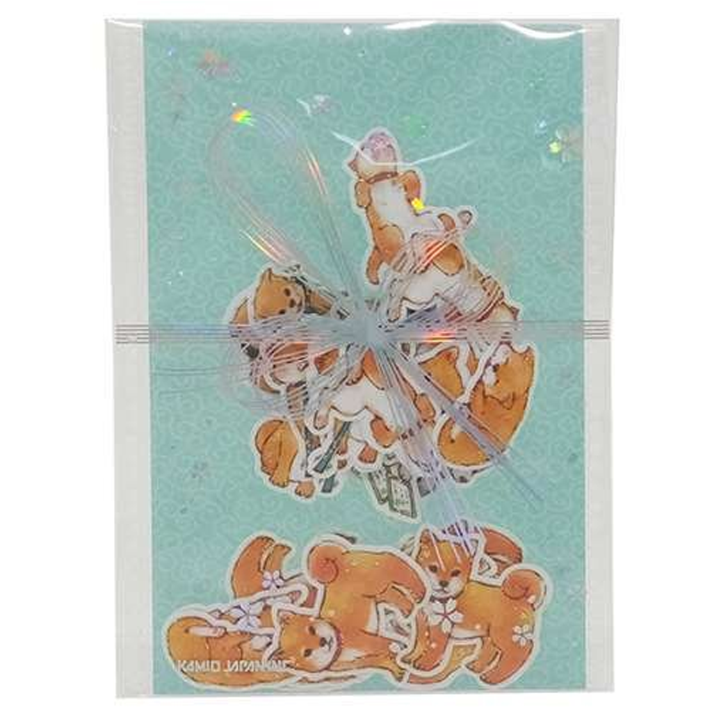 Kamio Japan Flake Sticker Masking Seal Shiba Inu