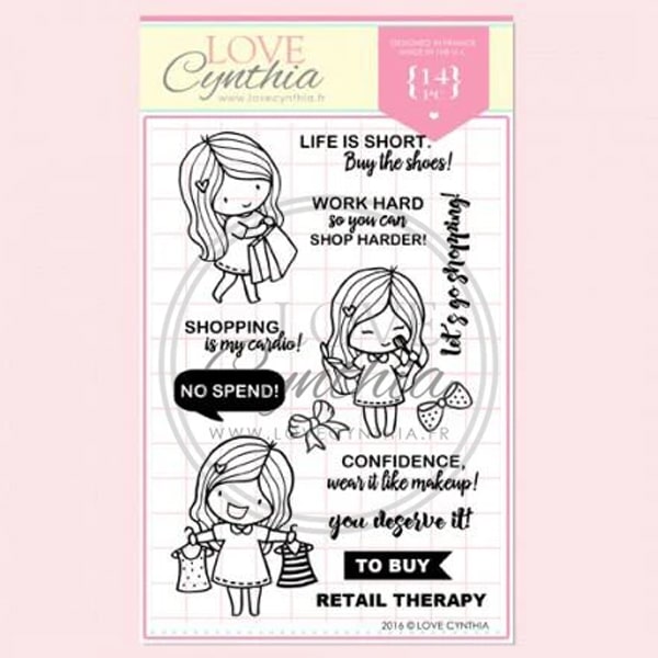 Love Cynthia Clear Stamp - Let's Go Shopping