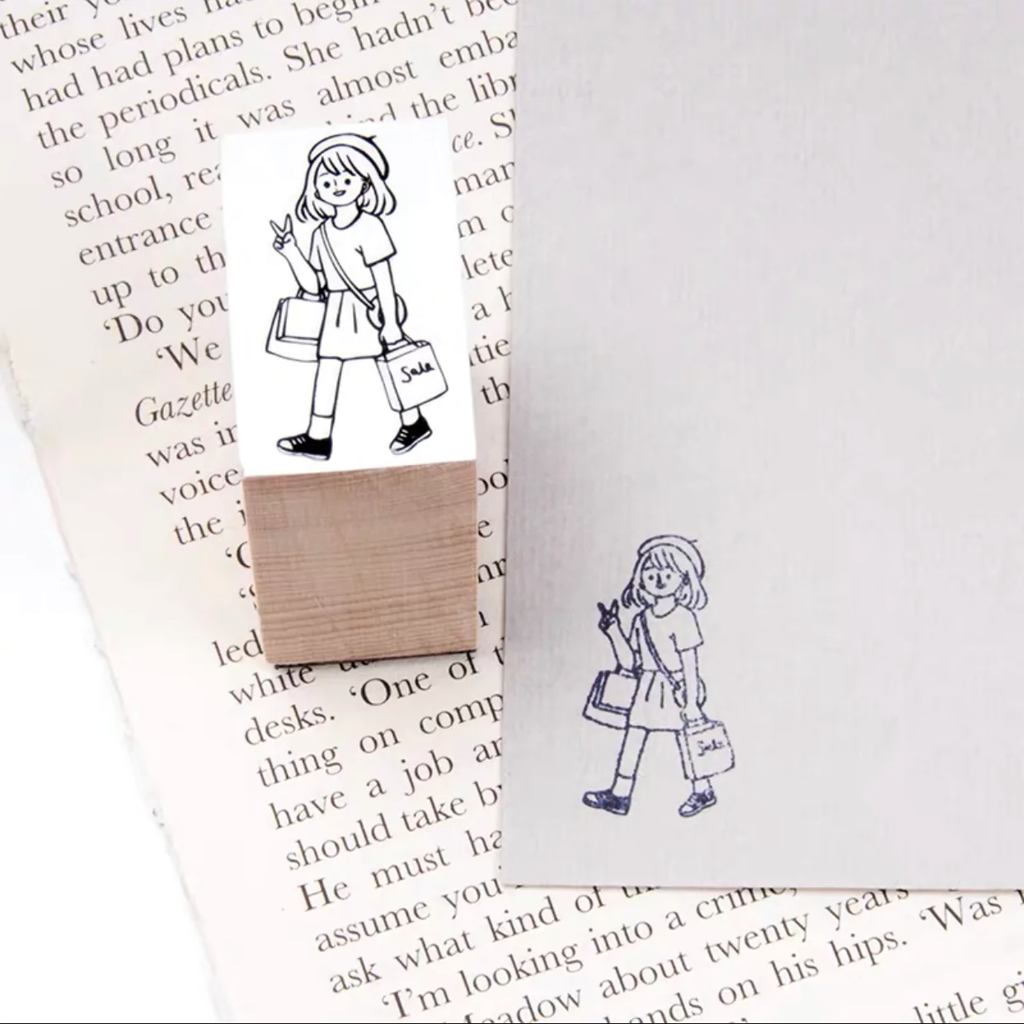B.Book Girls Daily Rubber Stamp Shopping