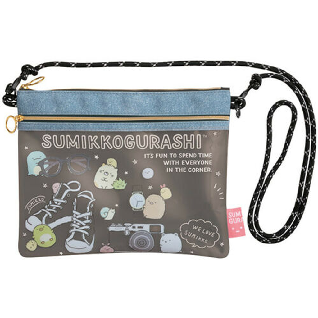 San-X Sumikko Gurashi Denim Factory - Shoulder Bag With Tenori Plush