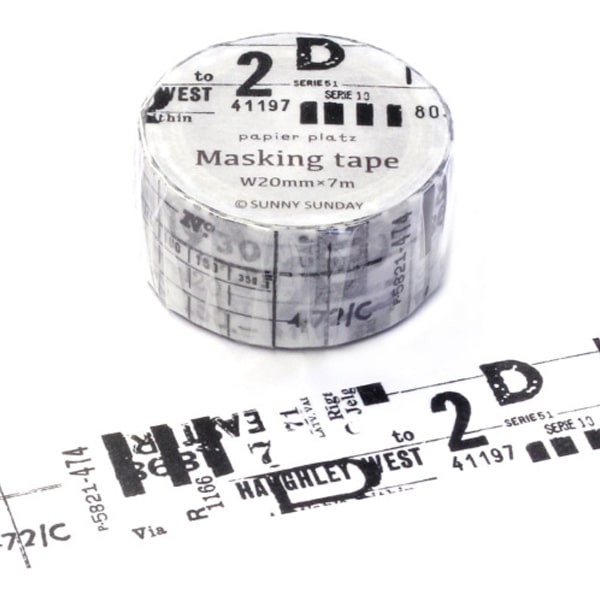 Papier Platz Masking Tape Simple Black