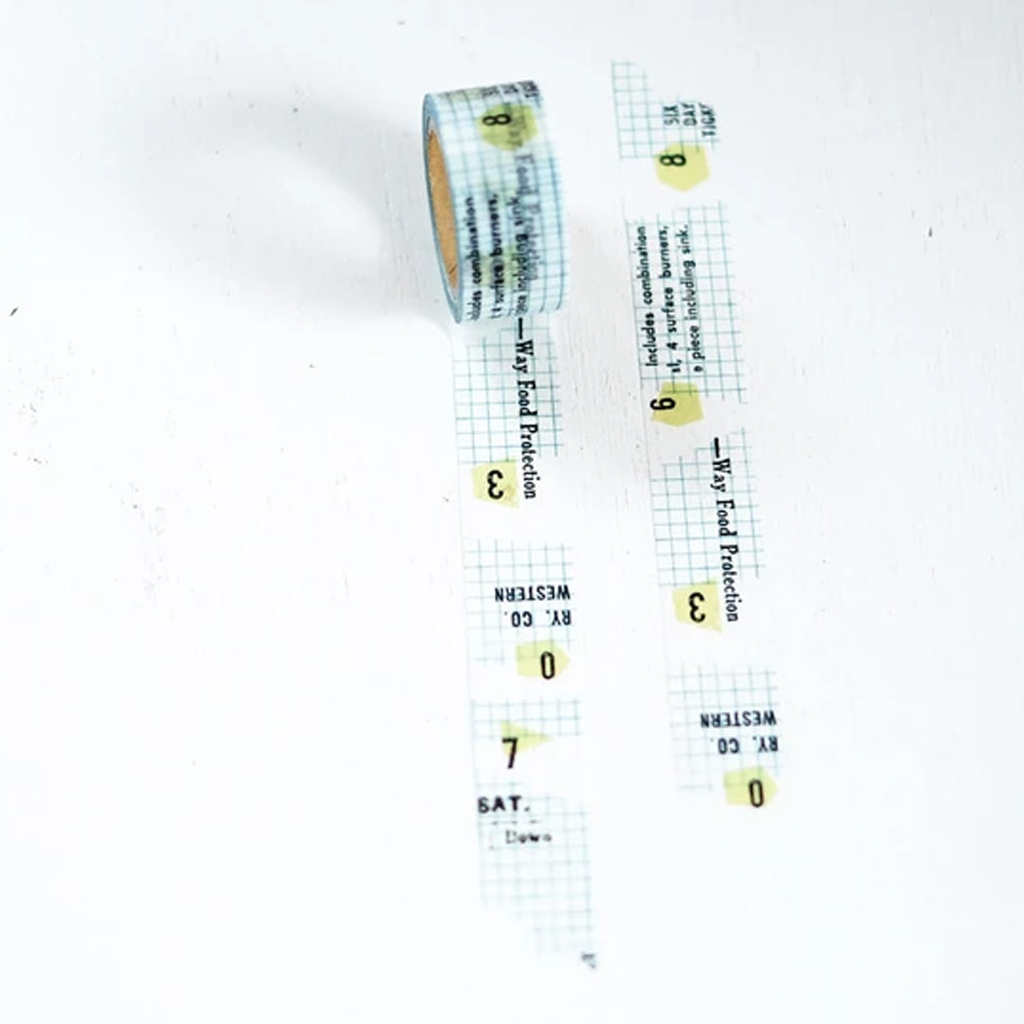 Yohaku Collage Washi Tape Six Day Ticket