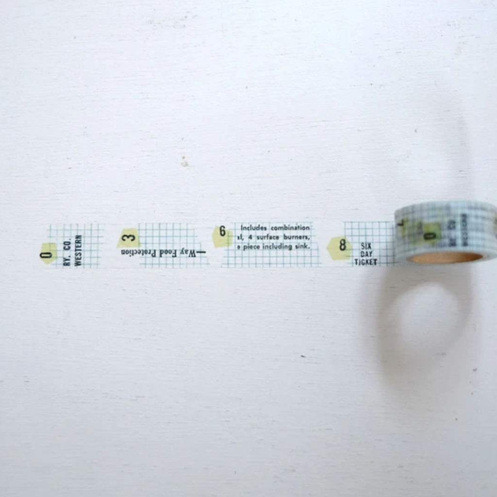 Yohaku Collage Washi Tape Six Day Ticket