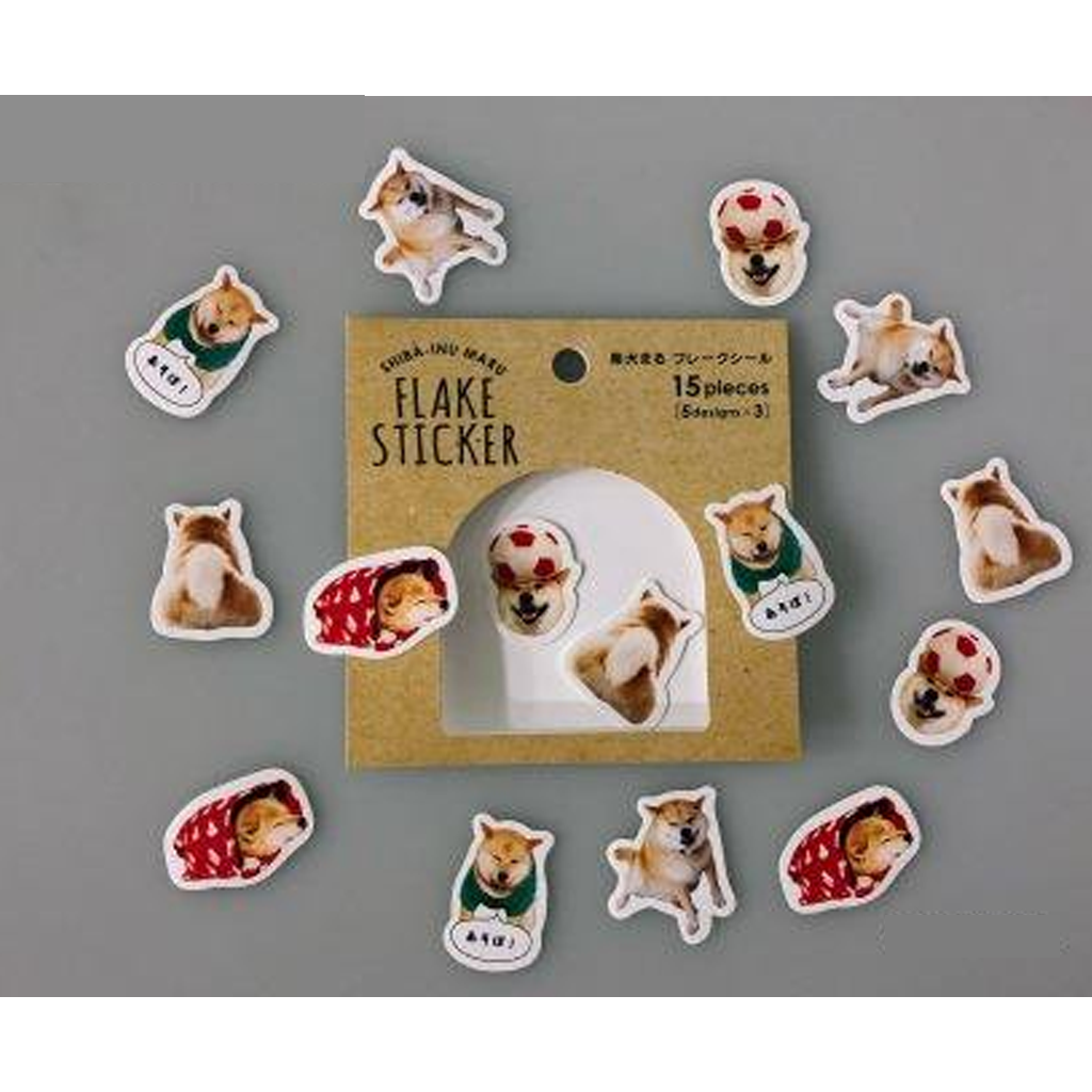 Shiba Inu Marutaro Sleep Flake Sticker