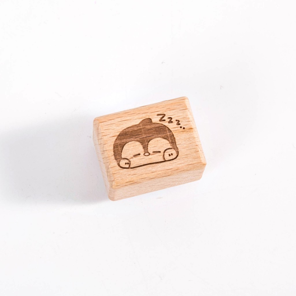 Mo.Card Wooden Stamp - Sleepy