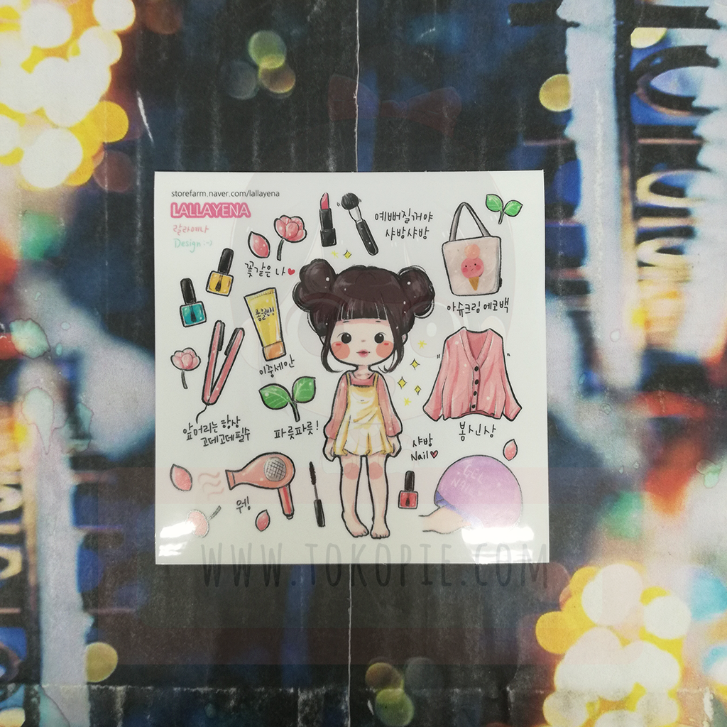 Lallayena Decoration Sticker - Girl Outfit