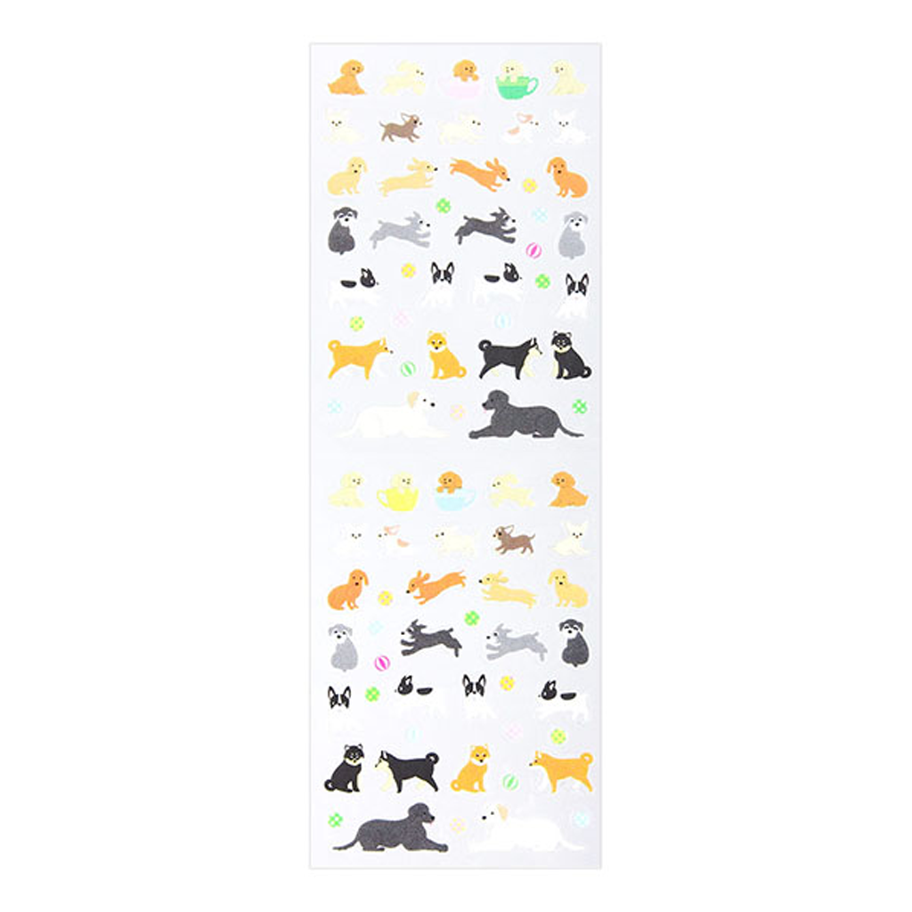 Midori Seal Collection Sticker Small Dog Pattern