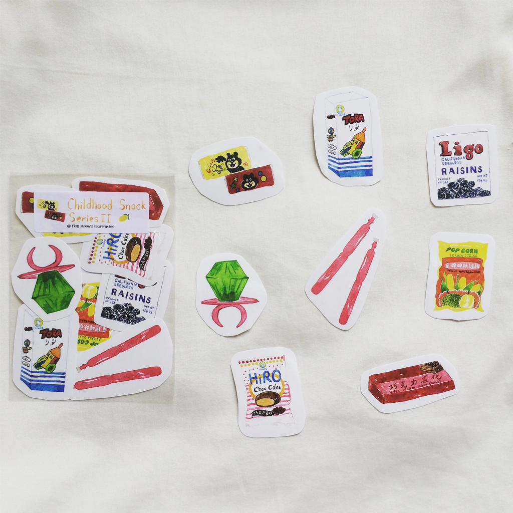 Fish Koou Childhood Snack Series II Sticker