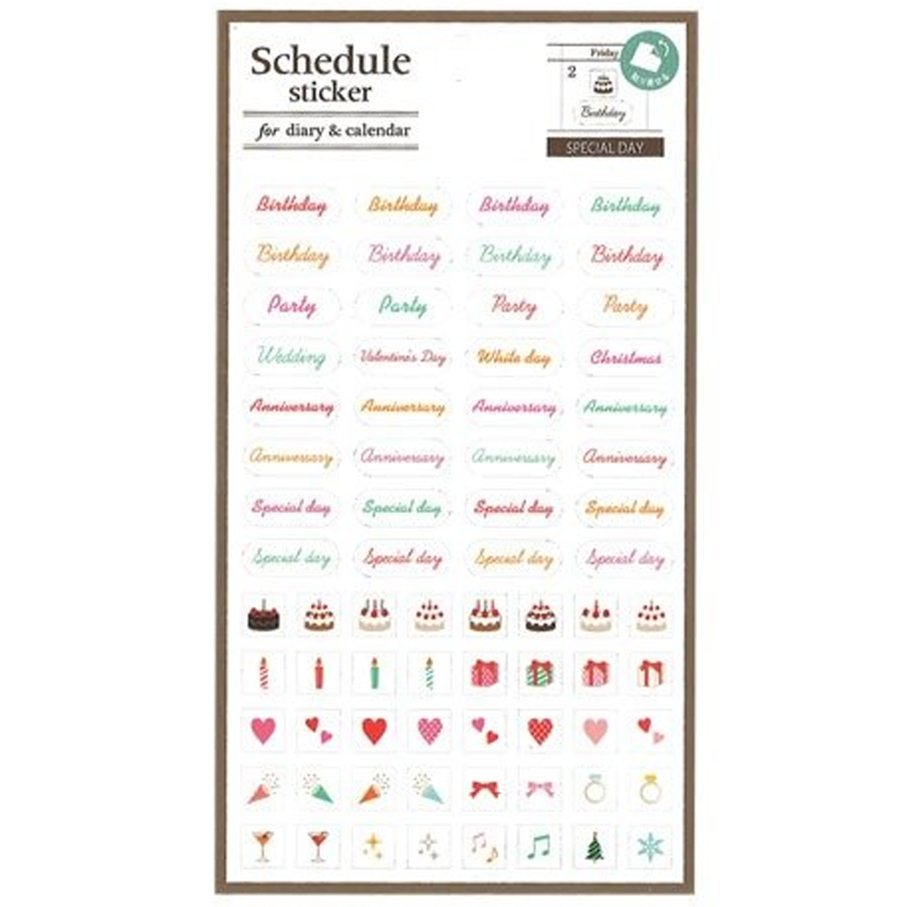 Labclip Schedule Sticker For Diary &amp; Calendar