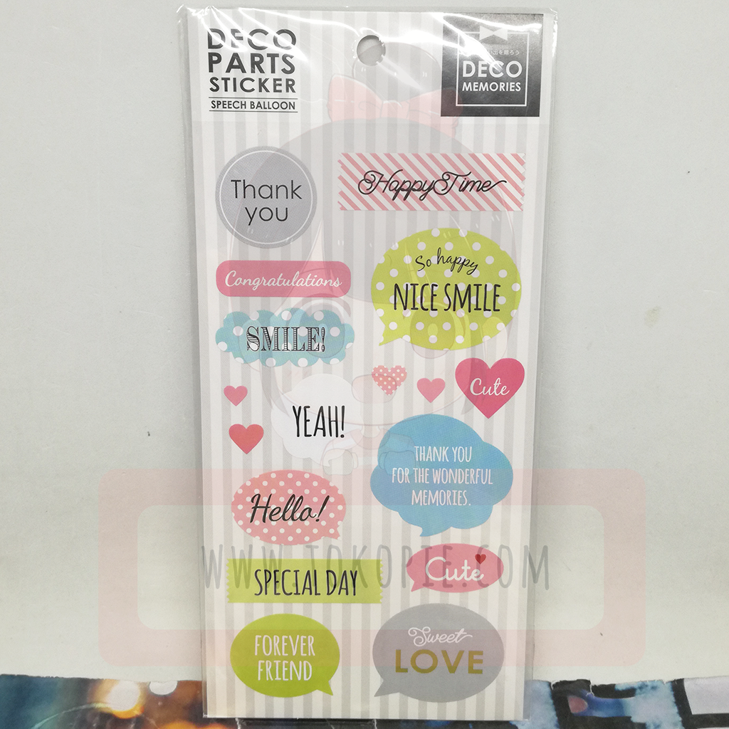 Kyowa Deco Parts Sticker Speech Balloon