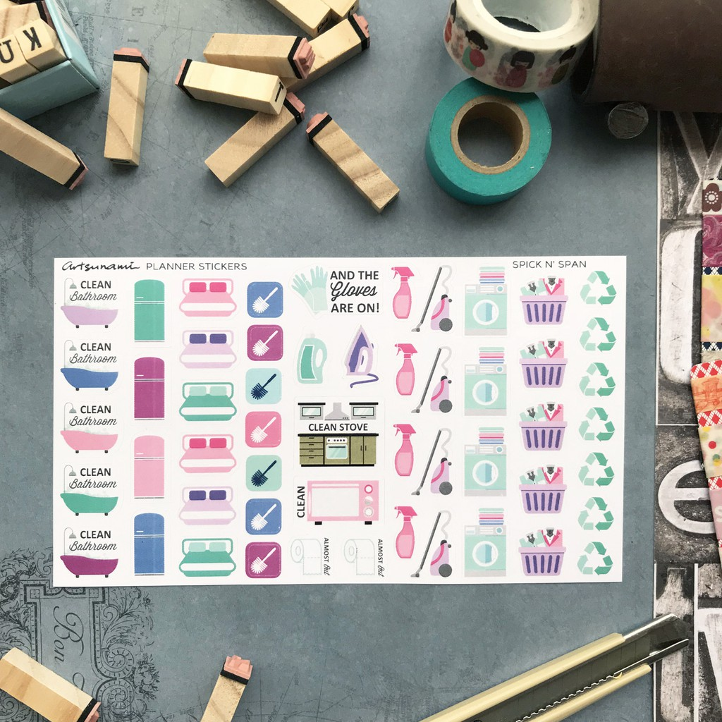 Artsunami Planner Sticker Spick N Span