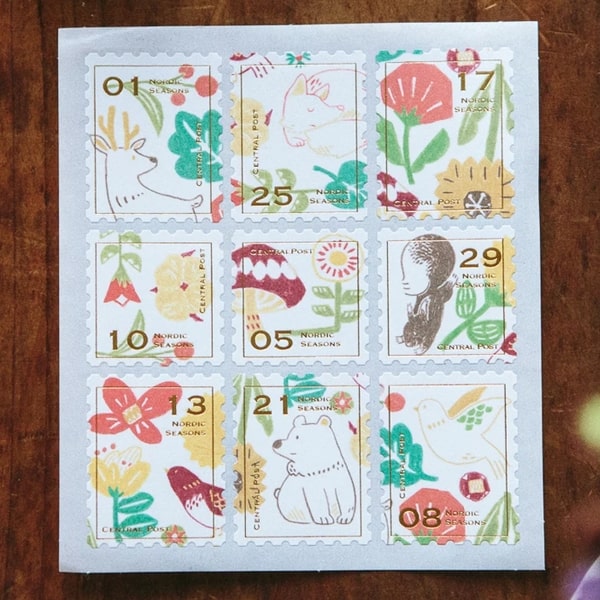 OURS Central Post Stamp Sticker SPRING