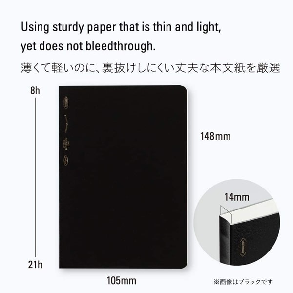 STALOGY Editor&#39;s Series 365 Days Notebook Black A6 Size