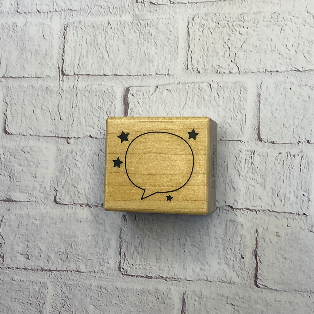 Micia Rubber Stamp - Stars Speech Balloon