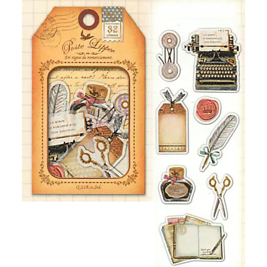 Q-Lia Poste Lippee Stationery Flake Sticker