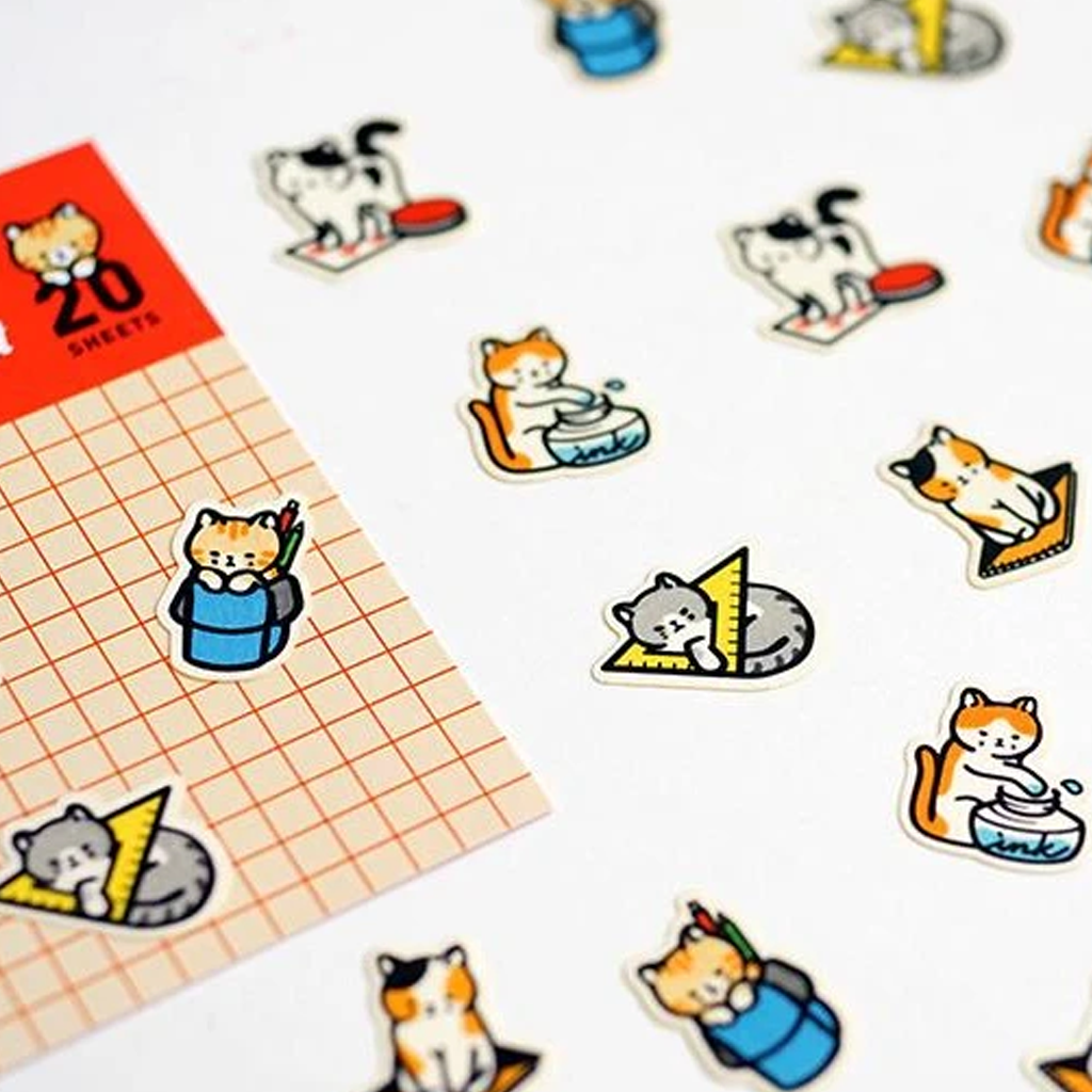 Piccolo Stationery &amp; Cat Washi Sticker Flakes