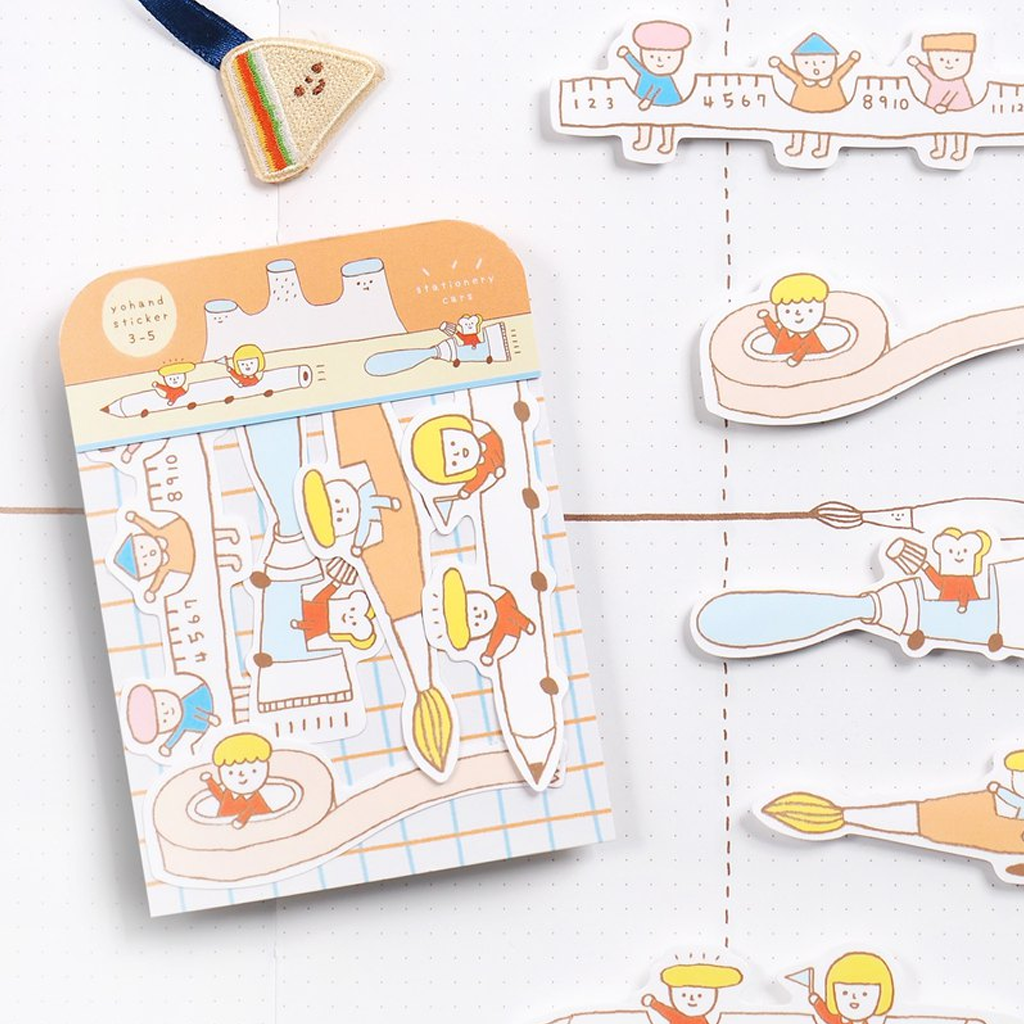 Yohand Studio Medium Sticker Set - Stationery Car