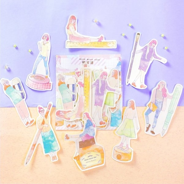 Flake Sticker Meow Meow Star - Stationery Girl