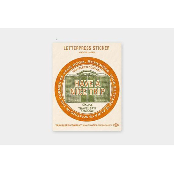 Traveler's Factory Letterpress Sticker Travel Tools Red