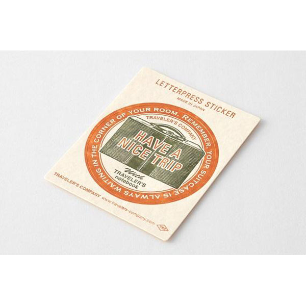Traveler&#39;s Factory Letterpress Sticker Travel Tools Red