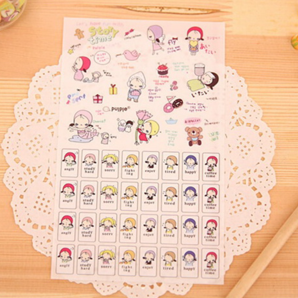 Senyu Story Time in Purple Sticker