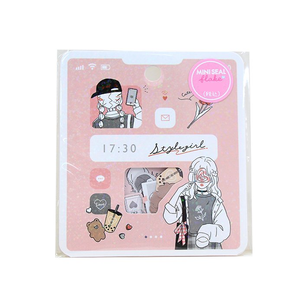 Crux Mini Flake Sticker Style Girl Pattern