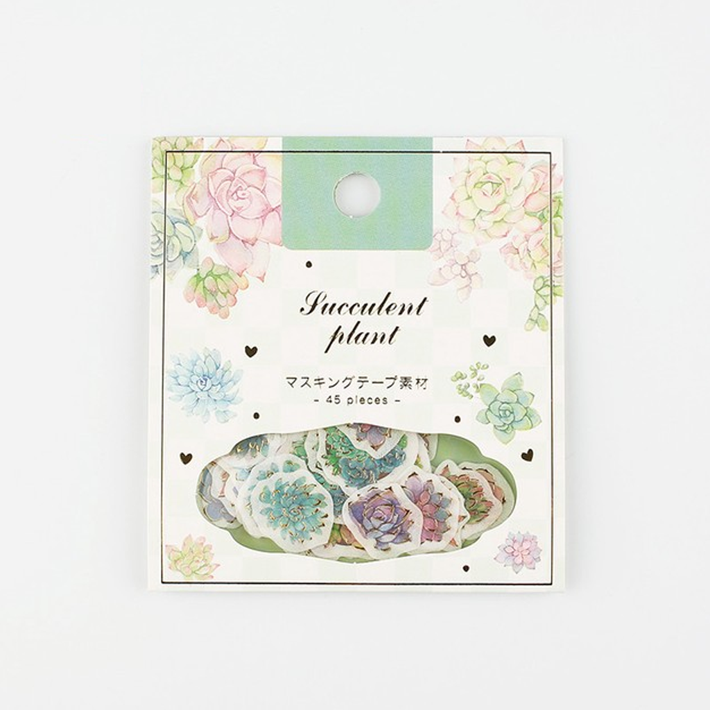 succulent plant stickers BGM Flake Stickers
